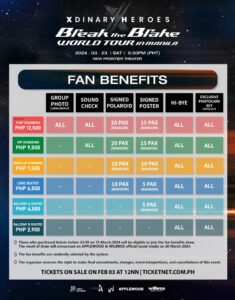 Image of Xdinary Heroes Break the Break in Manila Ticket prices and Fan Benefits Poster